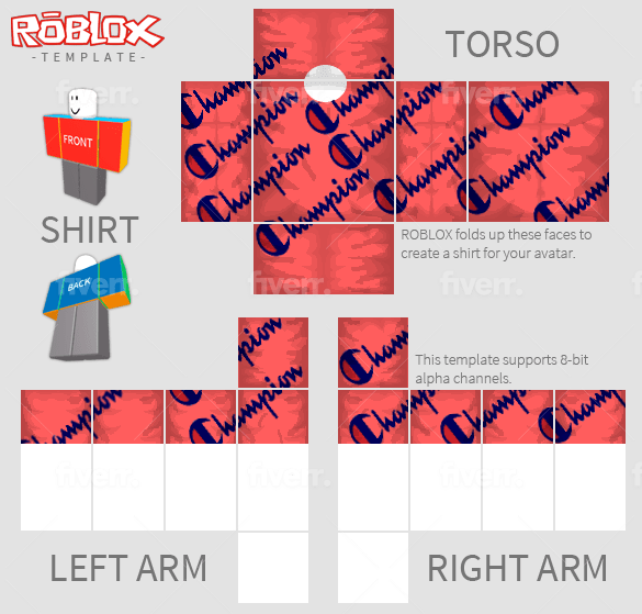 Roblox Red Shirt Template 